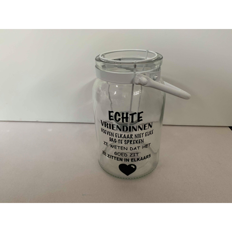 glas tekst en vriendinnen